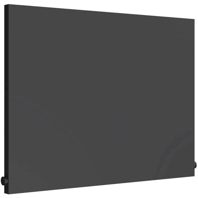 Reina - Slimline Horizontal Designer Radiator 600mm h x 800mm w Textured Matt Anthracite