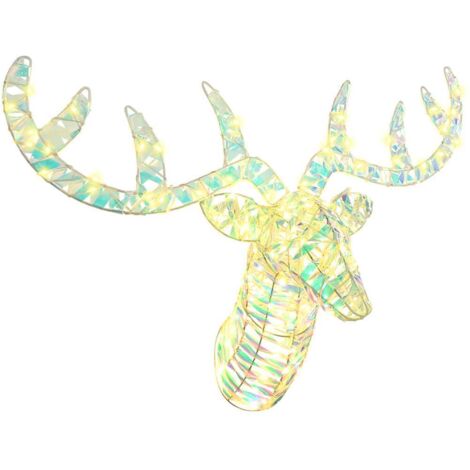 Reindeer Pull Sleigh with 140 LEDs Warm white 60 cm PET vidaXL