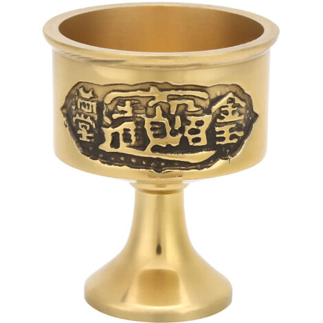 Reiner Messing-Wasserbecher für buddhistische Opfergaben, praktisch und beliebt