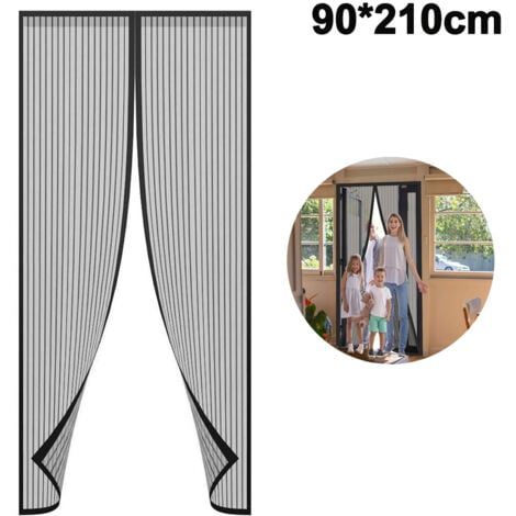 XUIGORT Reinforced Magnetic Screen Door Hands Free Mesh Screen Door Curtain Self-Sealing Heavy Duty Mesh Partition Keeps Bugs Fly Out - Pet and Kid Friendly Fits 90210cm