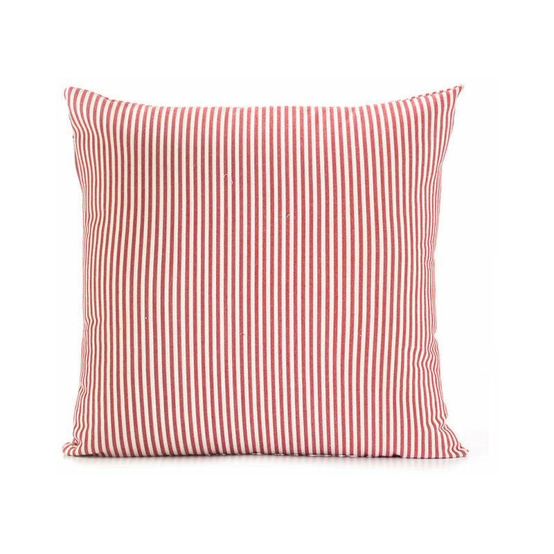 Reinforced pillowcase 21 pieces 45x45 cm - 100% cotton with zipper - red stripes - hypoallergenic, pillowcase only