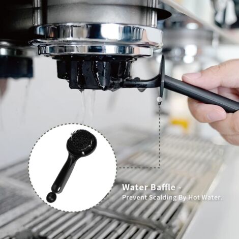 Reinigungsbürste für Kaffeemaschine mit Wasserumsteller für 58-mm-Brühgruppe