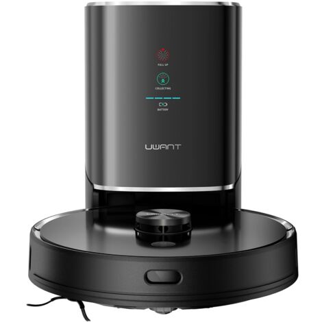 Reinigungsroboter U100 mit Wischfunktion + Lade-/Reinigungsstation – Schwarz
