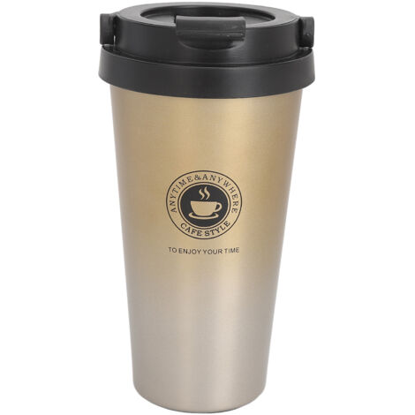 Reise-Kaffeebecher, leichter isolierter tragbarer Kaffeebecher mit Deckel 500 ml für den Outdoor-Einsatz (500 ml).