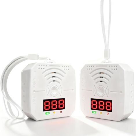 Reise-Kohlenmonoxidmelder, 2er-Pack, batteriebetrieben (Batterien nicht enthalten), tragbarer Alarm für Zuhause, Auto, Wohnmobil, fortschrittliche Sensoren, LED-Anzeige