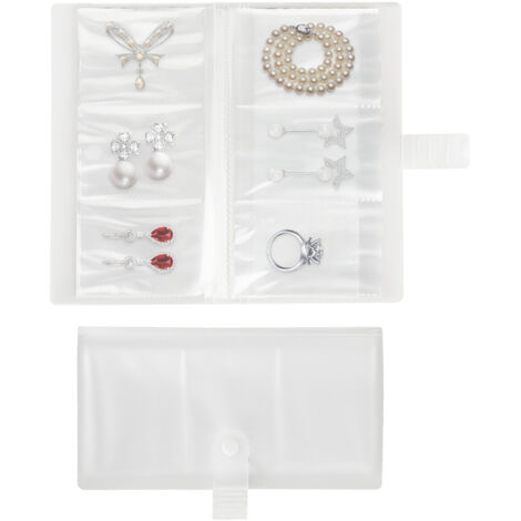[Reise-Organizer] Transparente Schmuckbox aus PVC mit Fächern für Ringe, Ohrringe, Halsketten, Sammlung und Schutz