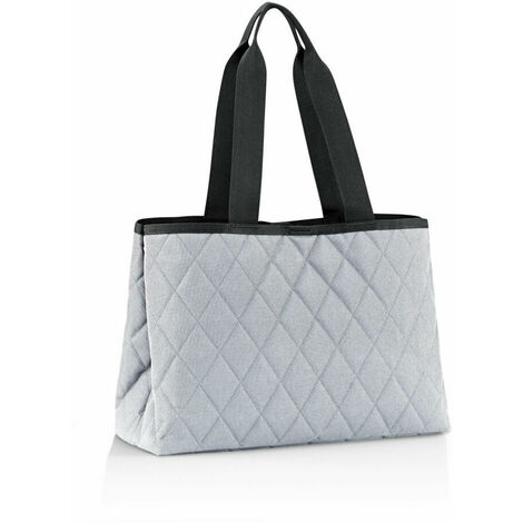 reisenthel classic shopper L, Einkaufstasche, Tragetasche, Rhombus Light Grey, 12 L, DK7060
