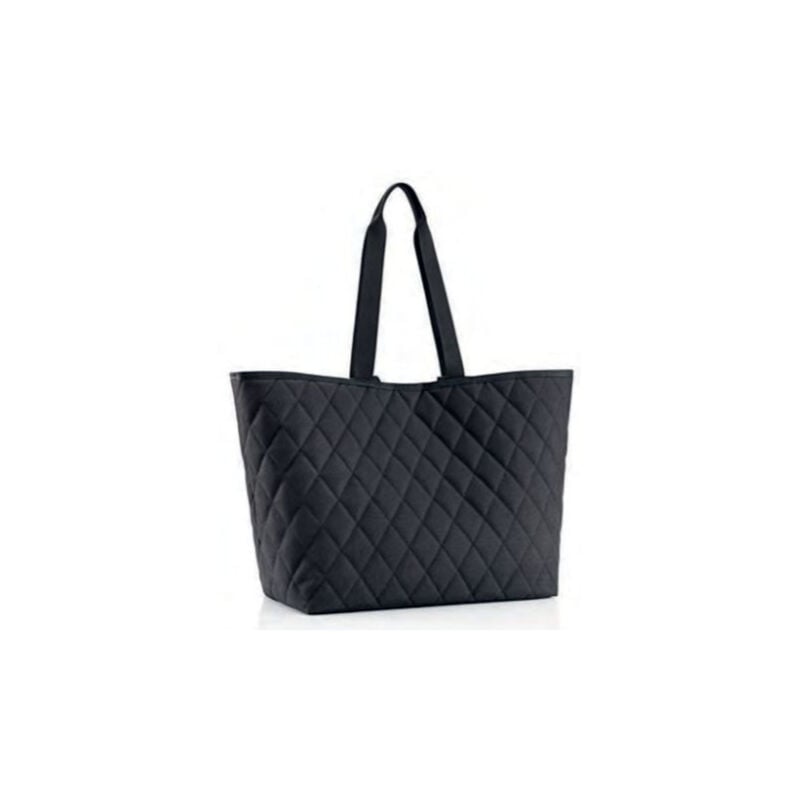 Image of Reisenthel - classic shopper xl rhombus nero - borsa spaziosa de shopping e borsa elegante de in un unico - di materiale idrorepellente