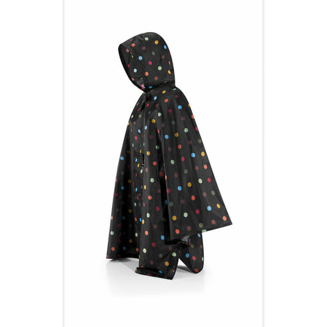 REISENTHEL ACCESSOIRES GMBH & CO. KG reisenthel mini maxi poncho, regenjacke, regencape, regenumhang, faltbar, einheitsgröße, dots / schwarz mit punkten, AN7009