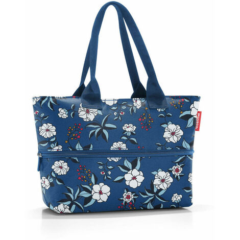 reisenthel shopper e1, Einkaufstasche, Tragetasche, Garden Blue, 12 L, RJ4104