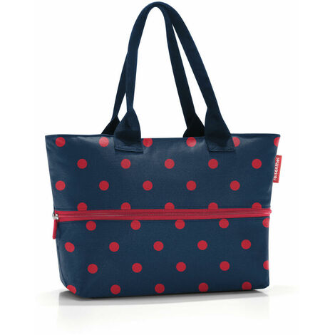 reisenthel shopper e1, Einkaufstasche, Tragetasche, Tasche, Polyestergewebe, Mixed Dots Red, 12 L, RJ3075