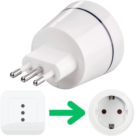 Reisestecker Deutschland auf Italien Weiß
