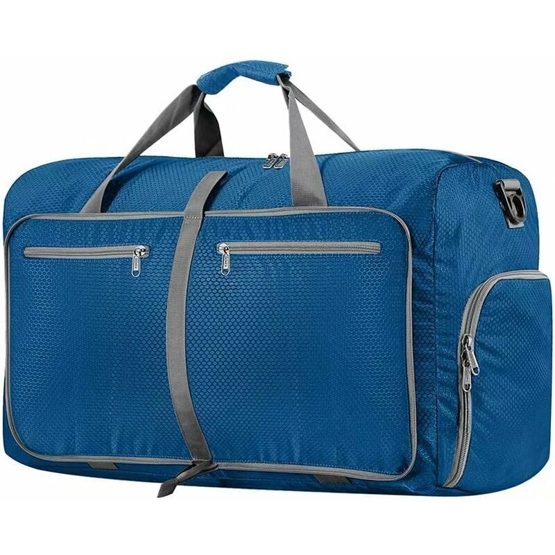 Reisetasche 40L Falttasche Wasserdichte Falttasche für Camping Wandern Travel Navy Blue