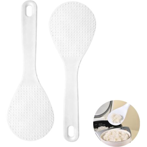 Reislöffel-Set – 2 antihaftbeschichtete Kunststofflöffel, 20 cm, spülmaschinenfest, ideal zum Servieren von Reis, Quinoa und anderen Beilagen