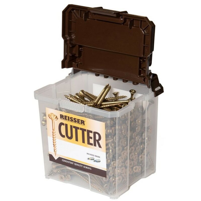 Screws 8221430PB Cutter Tubs 4mm x 30mm Box of 1500 Wood Screws - Reisser