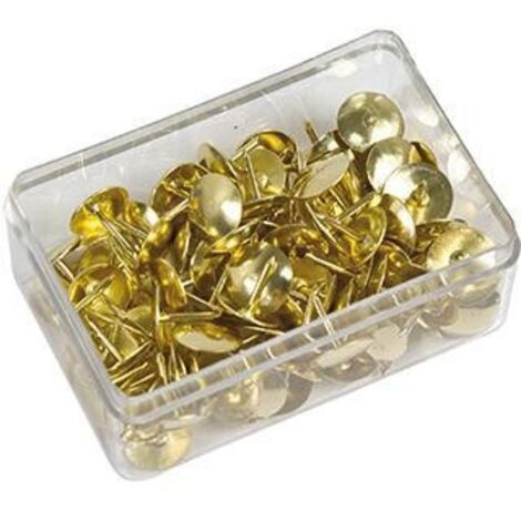 Reißnagel 9,5mm überkapselt Metall messing 100 St./Pack.
