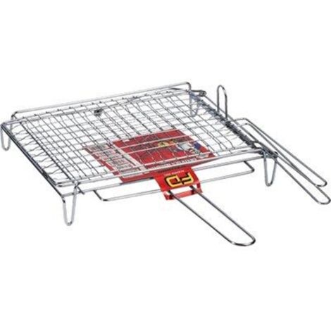 Reja basculante de malla doble de acero cromado cm 40x30.