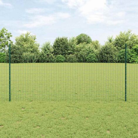 Reja con postes Verde 1.2 x 10 m Acero