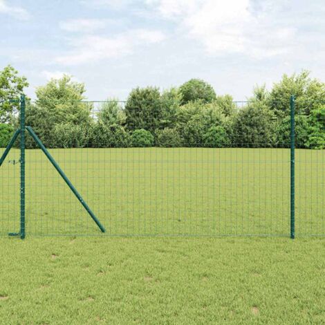 Reja con postes Verde 1.2 x 25 m Acero