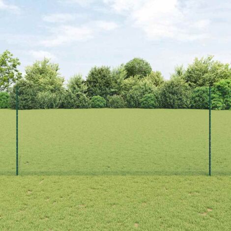 Reja con postes Verde 1.4 x 10 m Acero