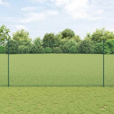 Reja con postes Verde 1.6 x 25 m Acero