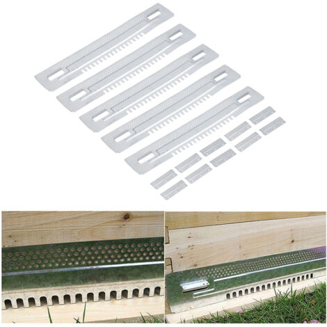 Reja de entrada galvanizada, desmontable y segura para abejas.