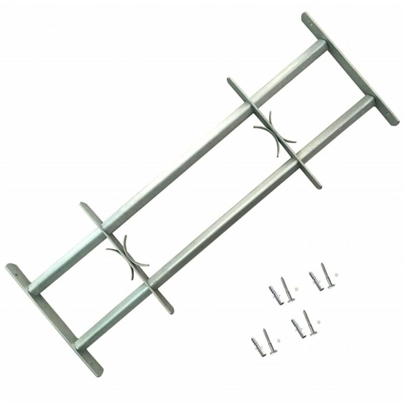 

Happyshopping - Reja de seguridad ajustable ventana con 2 barras 500-650 mm