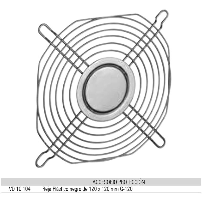 

Reja Proteccion G-120 Plastico Negro