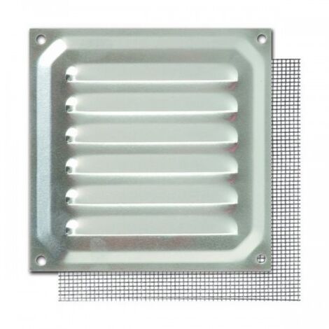 REJILLA 10X10CM CON MOSQUITERA ALUMINIO - BRINOX