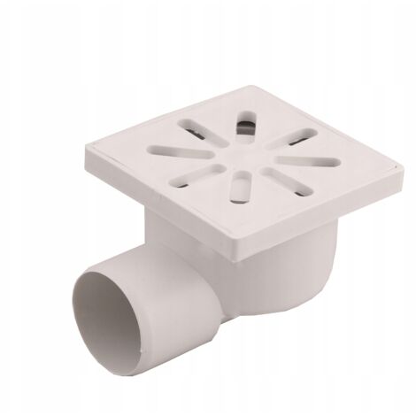 Rejilla de desagüe 10x10cm desagüe LATERAL Ø50 AQUER