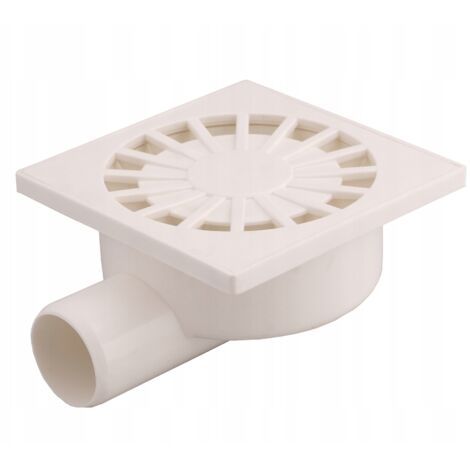 Rejilla de desagüe 15x15cm desagüe LATERAL Ø50 AQUER