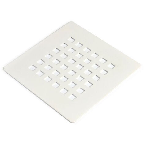Rejilla de desagüe de ducha de acero inoxidable blanco