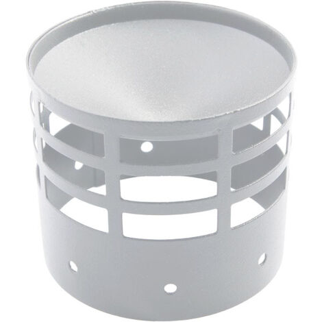 rejilla de descarga o aspiración de acero inoxidable de 60 mm de diámetro para conducto de humos de pellets.