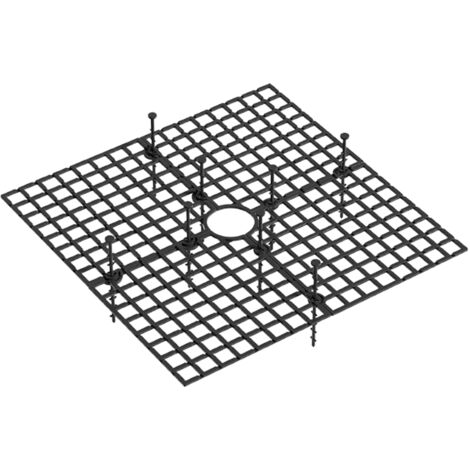 Rejilla de protección para plantas con malla de plástico reutilizable y varillas de sujeción – 52 cm, 30 cm, 19 cm – Marrón, Negro – 1 unidad