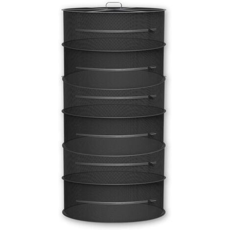 Rejilla de secado de hierbas de 6 capas, red de secado colgante de 60 cm, red de secado plegable para plantas hidropónicas, peces y malezas.