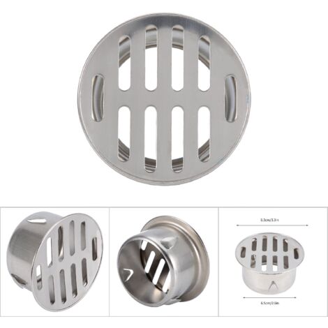 Rejilla de suelo antiobstrucción para balcones y terrazas – desagüe de acero inoxidable – modelo 75 de salida plana – rejilla para suelo de jardín