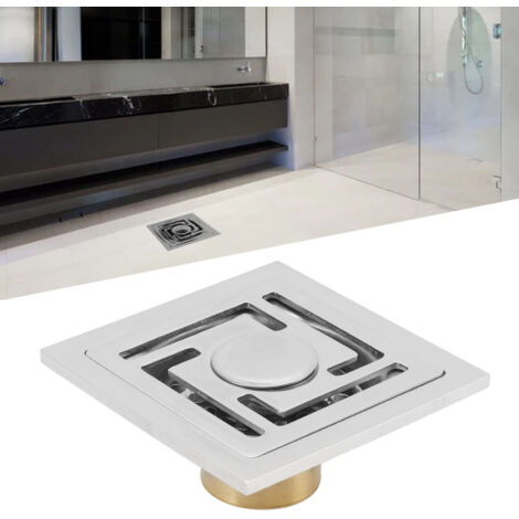 [Rejilla de suelo] Rejilla de suelo cuadrada antideslizante de acero inoxidable con gran capacidad para cocina, baño, garaje y balcón.