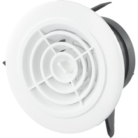 Rejilla de ventilación ABS ajustable para interior de techo, rejilla de ventilación redonda para pared de baño, oficina y dormitorio (100 mm)