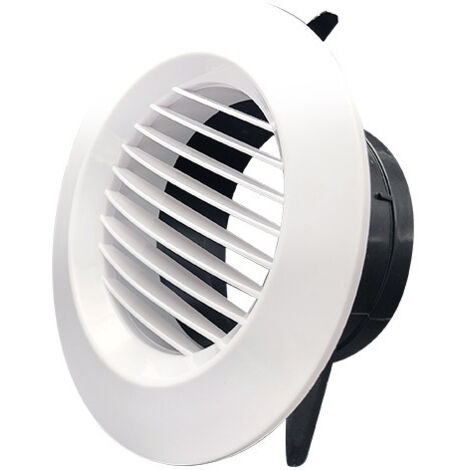 Rejilla de ventilación ajustable Rejilla de ventilación redonda de plástico Cubierta de ventilación de aire Cubierta del ventilador Soporte de disco Cubierta de rejilla de ventilación Aire de escape (