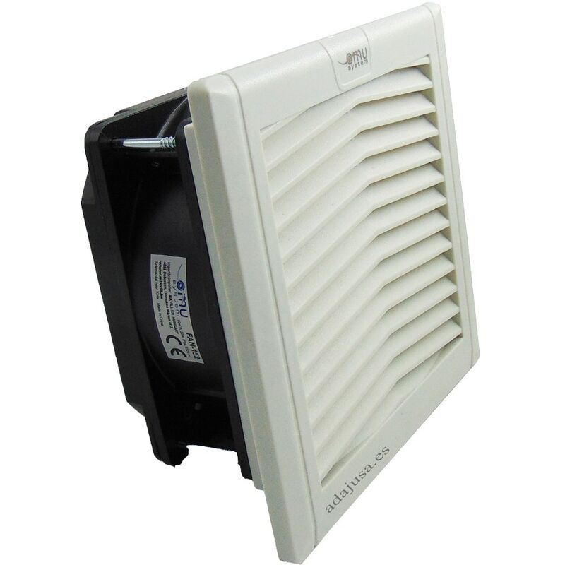 

Rejilla de ventilación con filtro y ventilador 152x152 mm