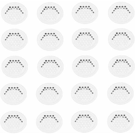 Rejilla de ventilación de 35 mm, 20 unidades, redonda, de acero inoxidable, color blanco, para muebles de cocina.
