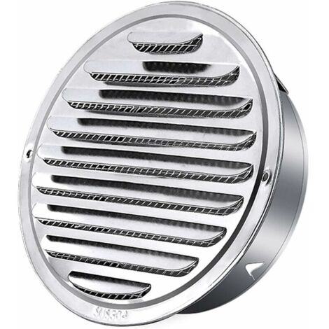 Rejilla de ventilación de acero inoxidable CHOYCLIT de 120 mm, redonda, para pared o techo, con mosquitera para muebles de cocina.