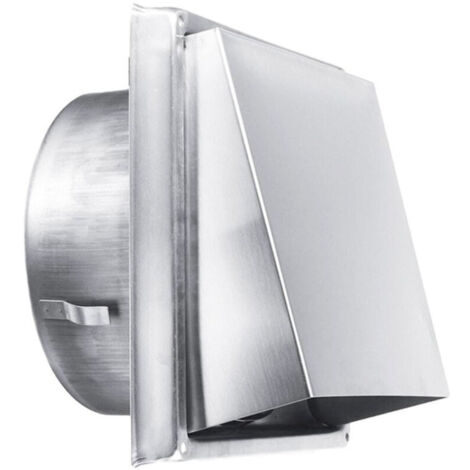 Rejilla de ventilación de acero inoxidable de 150 mm - Resistente a la intemperie sin compuerta antirretorno - Perfecta para secadoras, campanas extractoras, sistemas de ventilación y conductos de esc