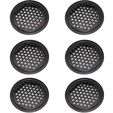 Rejilla de ventilación de acero inoxidable de 6 piezas, ventilación de aire, ventilación de gabinete - Rejilla de ventilación redonda de 60 mm para muebles de cocina, ventilación de acero inoxidable