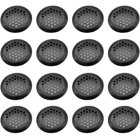 Rejilla de ventilación de acero inoxidable redonda, 16 mallas por pulgada, apertura de ventilación de acero inoxidable, rejilla de ventilación y extracción para armarios de cocina, muebles y armarios 