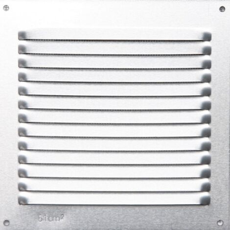 Rejilla de ventilación de aluminio anodizado, L.15 x L.15 cm Centrale Brico
