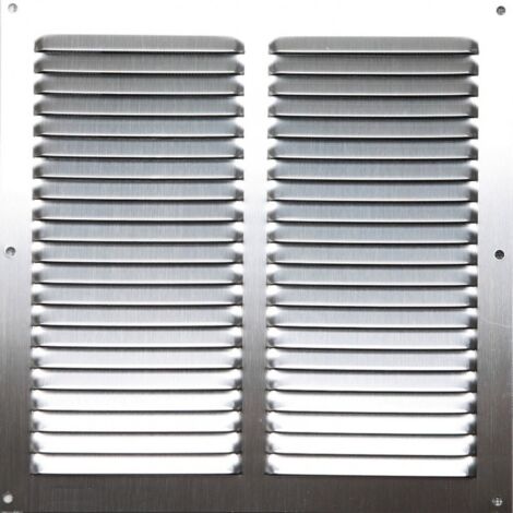 Rejilla de ventilación de aluminio anodizado, L.20 x L.20 cm Centrale Brico