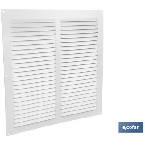 rejilla de ventilación de aluminio blanco 30 x 30 cm, espesor 0,6 mm