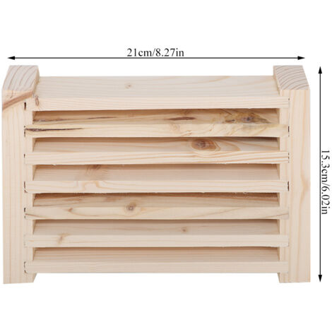 Rejilla de ventilación de madera para sauna – panel con listones de madera – accesorio de sauna con ventilación – dimensiones 21 x 15,3 cm