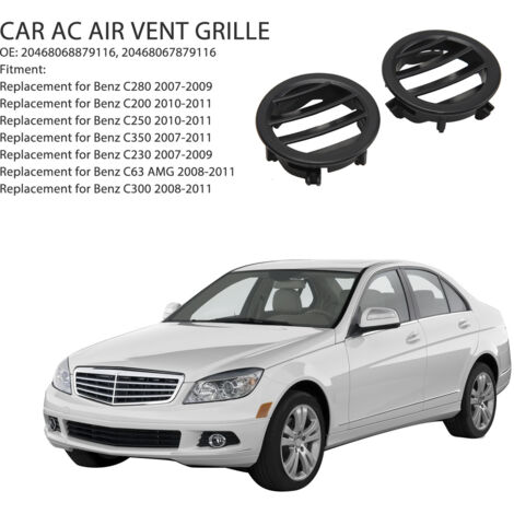 Rejilla de ventilación del aire acondicionado del coche - ABS - Modelo 20468068879116 - Compatible con Mercedes C200/C250/C300/C350